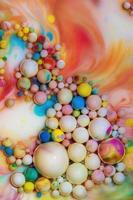 Macro photography of colorful bubbles photo