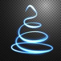 Abstract light speed motion effect, blue spiral light. Vector Illustration