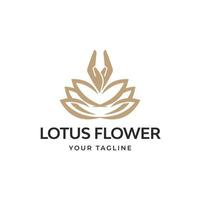 Spa lotus flower line art logo design,Abstract emblem, design concept, logo, logotype elements for template vector