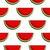 Vector watermelon background with black seeds. Seamless watermelons pattern. Vector background with watermelon slices. Vector seamless pattern of fruit watermelon