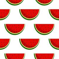 Vector watermelon background with black seeds. Seamless watermelons pattern. Vector background with watermelon slices. Vector seamless pattern of fruit watermelon