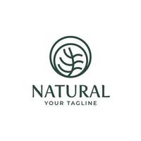 Abstract Logo based on creative geometric lines of nature tree. vector