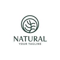 Abstract Logo based on creative geometric lines of nature tree. vector