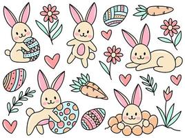 Easter Doodle Clip Art Collection vector