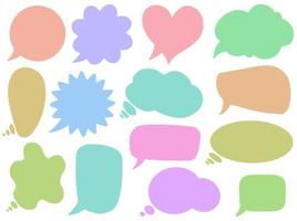 Hand Drawn Sketch Speech Bubble Collection vector