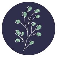 Vector icon and emblem for social media story highlight covers. Design templates for bloggers, photographers and designers. Abstract minimal circle backgrounds with nature leaves.