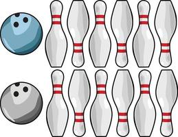 Bowling Alley Pins vector