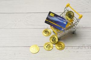 Cryptocurrency bitcoin the future coin,bitcoin mining and Technology global network connections concept photo