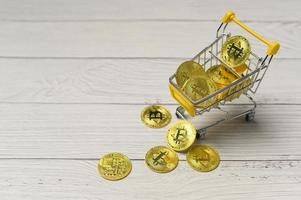 Cryptocurrency bitcoin the future coin,bitcoin mining and Technology global network connections concept photo