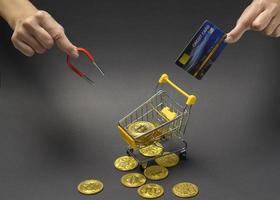 Cryptocurrency bitcoin the future coin,bitcoin mining and Technology global network connections concept photo