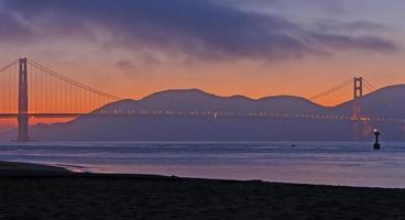 Bridge Sihouetted in a red twilight photo