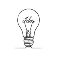 Electric Light Bulb Lamp. Symbol Of Bright Idea. Linear Vector Illustration  With Editable Line Royalty Free SVG, Cliparts, Vectors, and Stock  Illustration. Image 114880003.