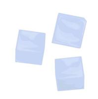 Ice cubes vector stock illustration. Isolated on a white background.