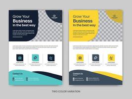 Corporate business flyer or brochure template design vector