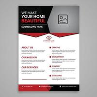 Modern home sale flyer design template, business brochure vector template