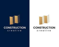 vector de diseño de icono de logotipo de edificio de construcción