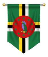 Dominica Pennant Isolated On White vector