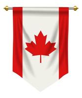 Banderín de Canadá aislado en blanco vector