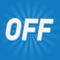 OFF 3D text effect vector