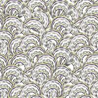Abstract geometric seamless pattern. Bubble ornamental background. Circles. Wave striped loops Chaotic flow motion texture. round shape wallpaper vector