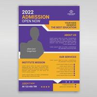 Kids admission flyer design template vector