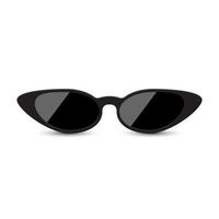 Black modern sunglasses with dark glass on white background. vector