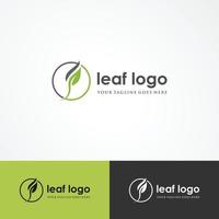 Logos of green Tree leaf ecology nature element vector