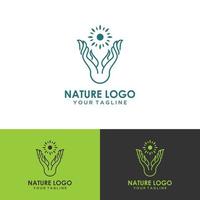 Leaf nature logo vector