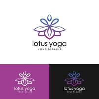 Lotus Flower Logo abstract Beauty Spa salon Cosmetics brand Linear. Looped Leaf Logotype vector design Luxury Fashion Template.