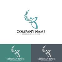 Human Leaf Logo Template vector