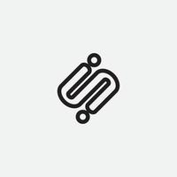 S or ISI monogram design logo template. vector