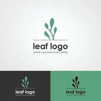 Logos of green Tree leaf ecology nature element vector