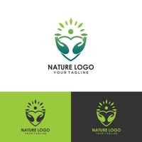 Leaf nature logo vector