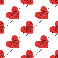 pattern with a heart in the shape of hands.Valentines Day Design vector