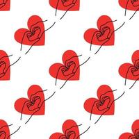 pattern with a heart in the shape of hands.Valentines Day Design vector