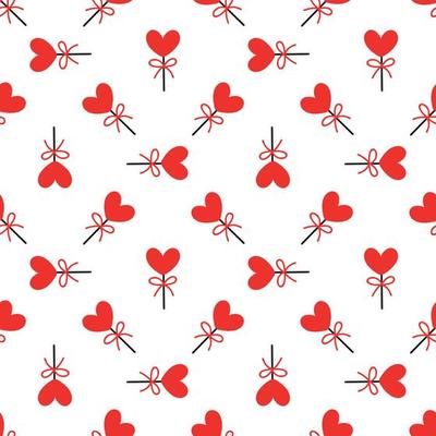 Seamless pattern with candy for valentines day. Vector illustration