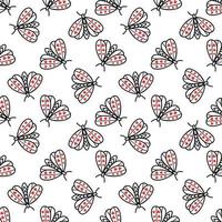 Seamless pattern with butterflies and moths vector