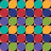 Geometric seamless background in retro style vector