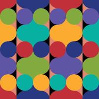 Geometric seamless pattern in retro style vector