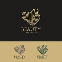 Abstract elegant tree leaf flower logo icon vector design. Universal creative premium symbol. Graceful gem boutique sign vector.