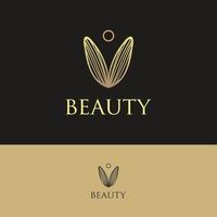 Abstract elegant tree leaf flower logo icon vector design. Universal creative premium symbol. Graceful gem boutique sign vector.