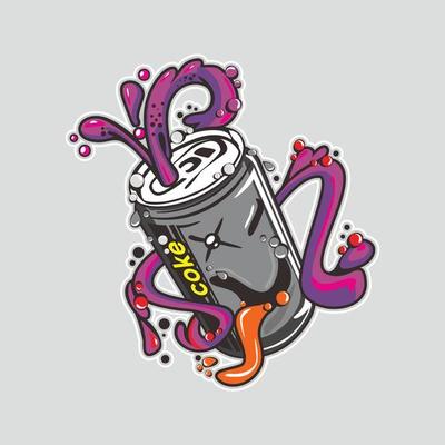 the mascot of cans bottles that are releasing water