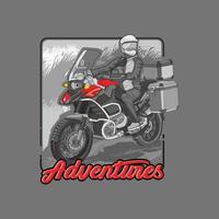 logo motorcycle adventure vector