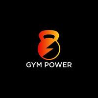 Fitness Power Gym logo design template vector