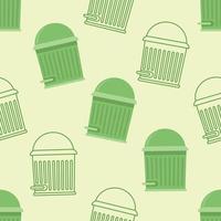 Seamless garbage cartoon pattern vector