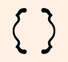 Curly braces punctuation mark black icon. Vintage calligraphy brackets symbol for typing or typography. Ornament and vector eps isolated design element concept for messages and quotes