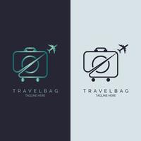 travel bag logo template design for brand or company and other vector