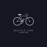 Bicycle line style monogram logo design template for brand or company and other vector