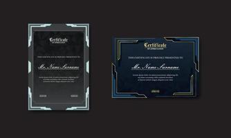 modern and elegant set of award certificate design vector