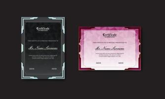 modern and elegant set of award certificate design vector